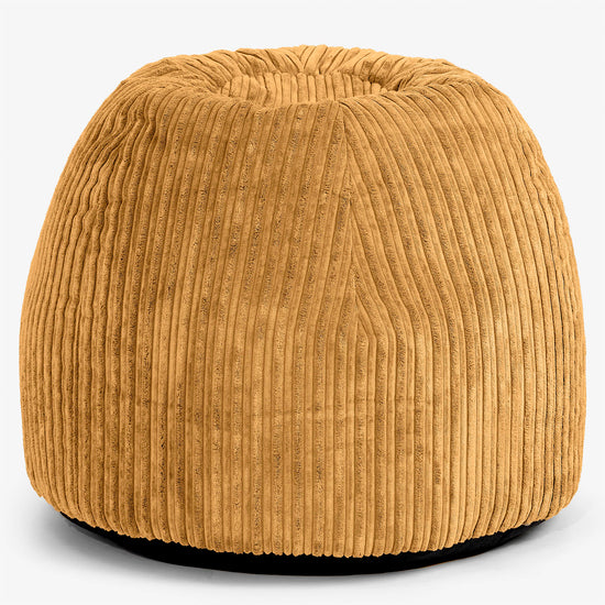 Tabouret Pouf de Coiffeuse - Côtelé Miel doré 01