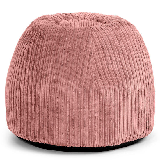 Tabouret Pouf de Coiffeuse - Côtelé Pêche 02