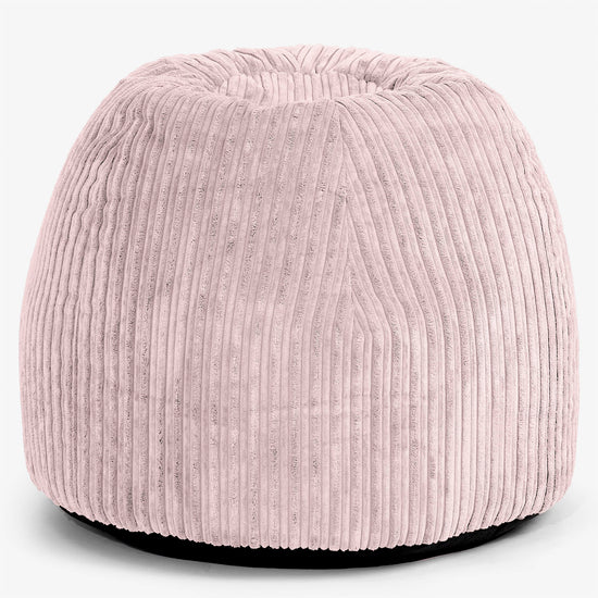 Tabouret Pouf de Coiffeuse - Côtelé Rose 01