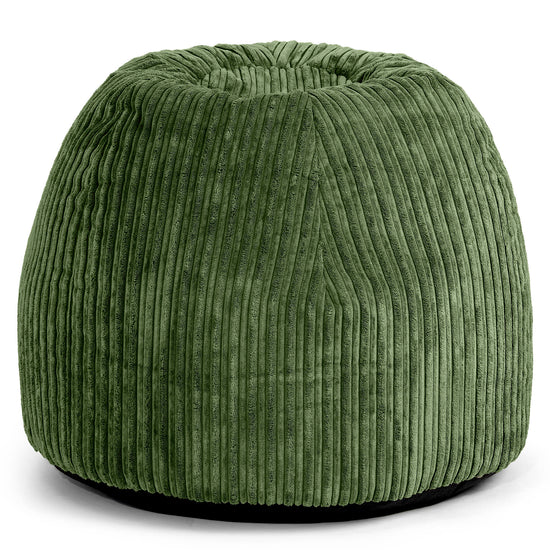 Tabouret Pouf de Coiffeuse - Côtelé Vert Forêt 02