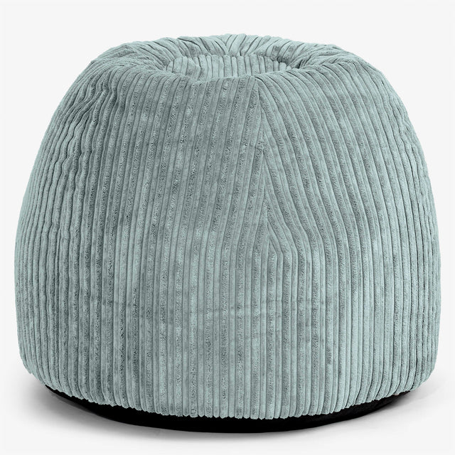Tabouret Pouf de Coiffeuse - Côtelé Verte Menthe 01
