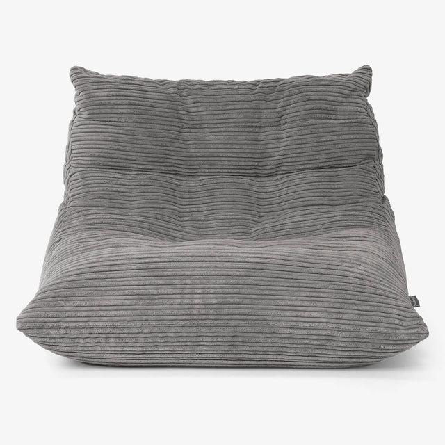 Fauteuil Pouf de Sol Noah - Côtelé Anthracite 01