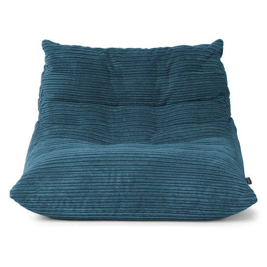 Fauteuil Pouf de Sol Noah - Côtelé Bleu Marine 01