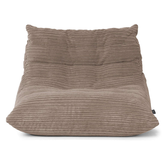 Fauteuil Pouf de Sol Noah - Côtelé Grège 01