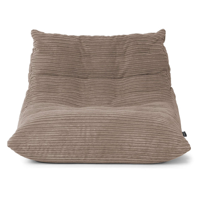 Fauteuil Pouf de Sol Noah - Côtelé Grège 01