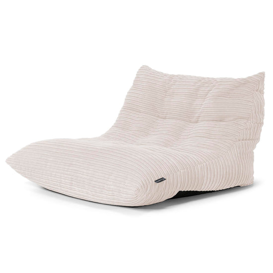 Fauteuil Pouf de Sol Noah - Côtelé Ivoire 02