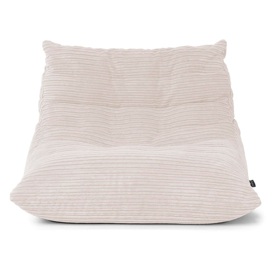 Fauteuil Pouf de Sol Noah - Côtelé Ivoire 01