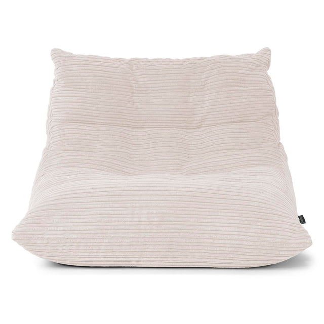 Fauteuil Pouf de Sol Noah - Côtelé Ivoire 01