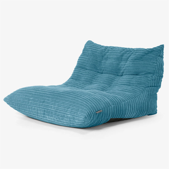 Fauteuil Pouf de Sol Noah - Côtelé Mer Égée 02