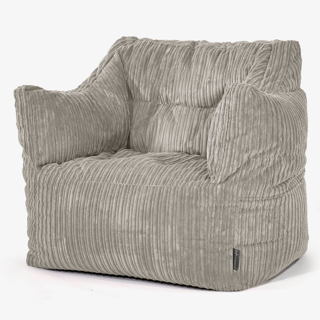 Fauteuil Pouf Victor - Côtelé Vison 01