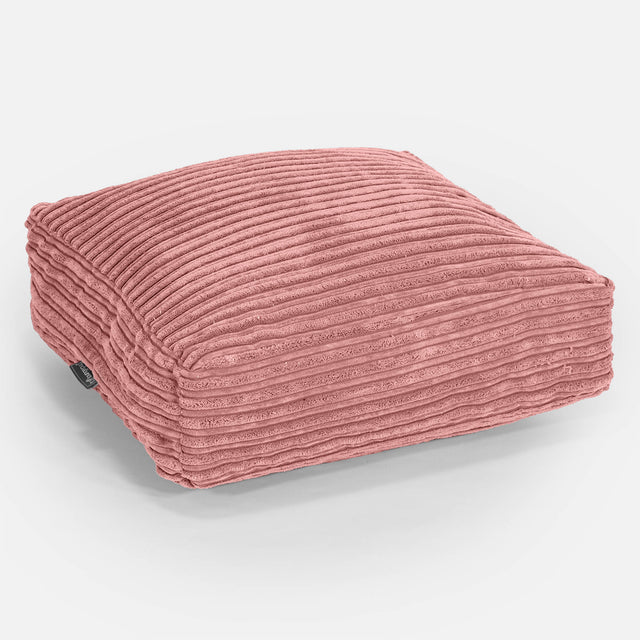 Grand Coussin de Sol - Côtelé Pêche 01