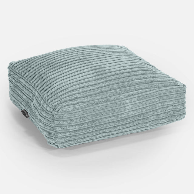 Grand Coussin de Sol - Côtelé Verte Menthe 01