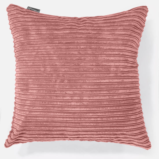 Grand Housse de Coussin 70 x 70cm - Côtelé Pêche 01