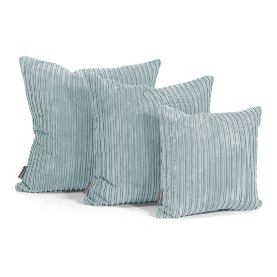 Grand Housse de Coussin 70 x 70cm - Côtelé Verte Menthe 02