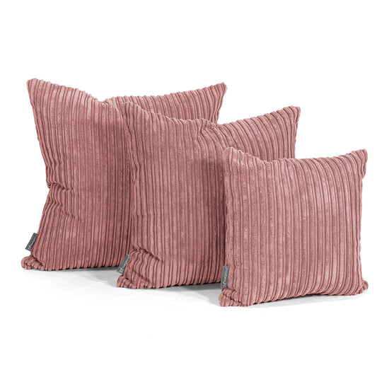 Housse de Coussin 47 x 47cm - Côtelé Pêche 02