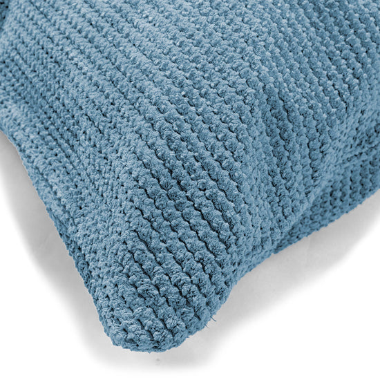 Housse de Coussin 47 x 47cm - Pompon Bleu Ciel 03