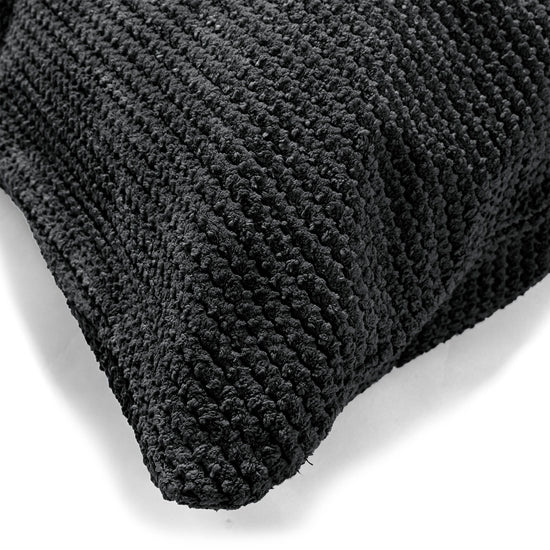 Housse de Coussin 47 x 47cm - Pompon Noir 03
