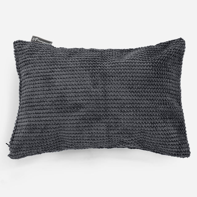 Housse de Coussin Rectangulaire 35 x 50cm - Pompon Noir 01