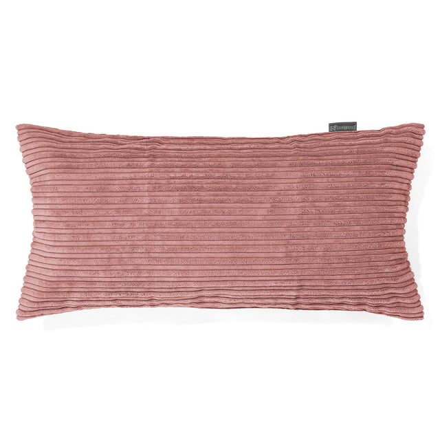 Housse de Coussin Rectangulaire Géant 40 x 70cm - Côtelé Pêche 01