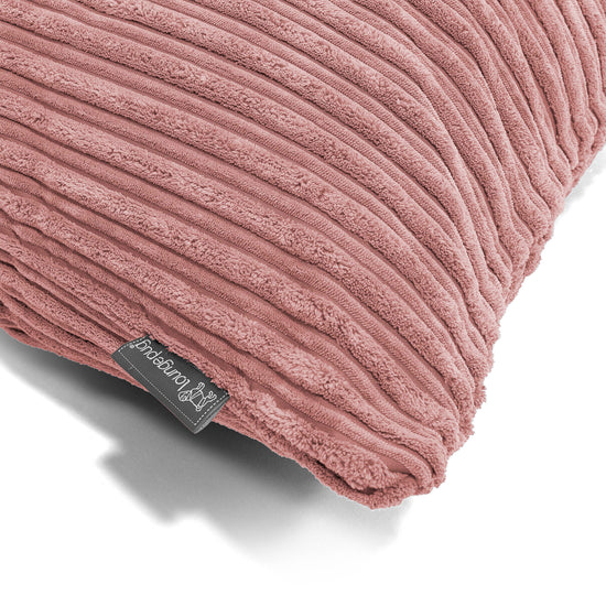 Housse de Coussin Rond 50cm - Côtelé Pêche 02