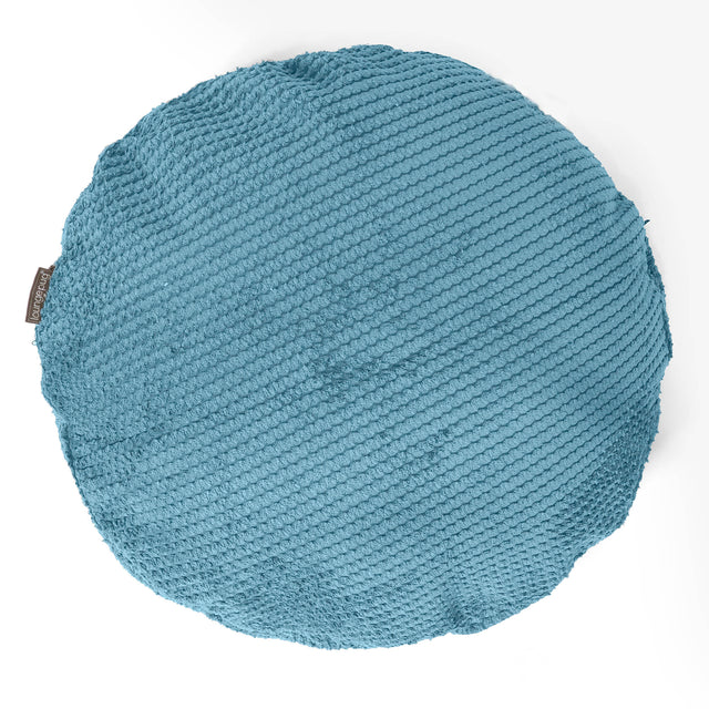 Housse de Coussin Rond 50cm - Pompon Mer Égée 01