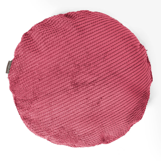 Housse de Coussin Rond 50cm - Pompon Rouge pastel 01