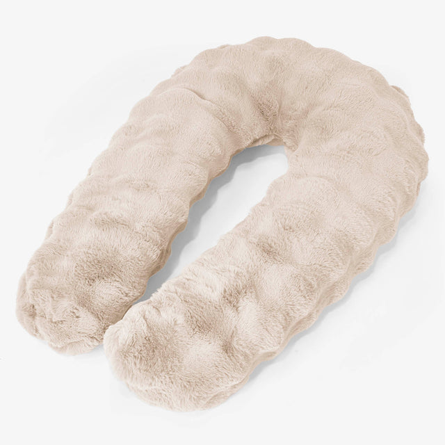 Oreiller Câlin Housse de Remplacement - Fausse Fourrure à Bulles 01