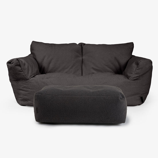 Joséphine Canapé Pouf - Bouclé Anthracite 02