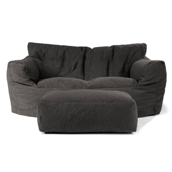 Joséphine Canapé Pouf - Bouclé Anthracite 02
