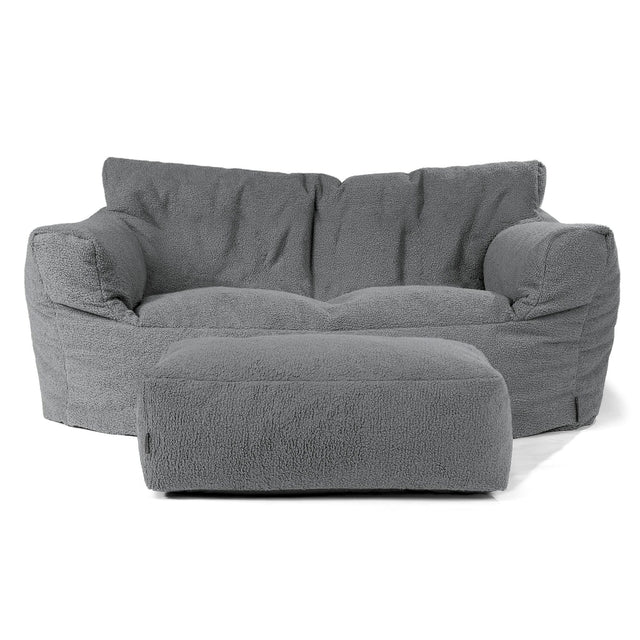 Joséphine Canapé Pouf - Bouclé Gris 02