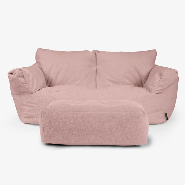 Joséphine Canapé Pouf - Bouclé Rose 02