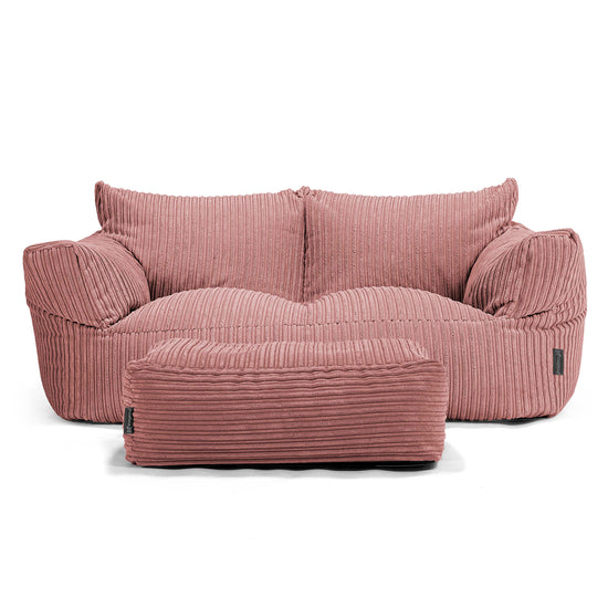 Joséphine Canapé Pouf - Côtelé Pêche 02
