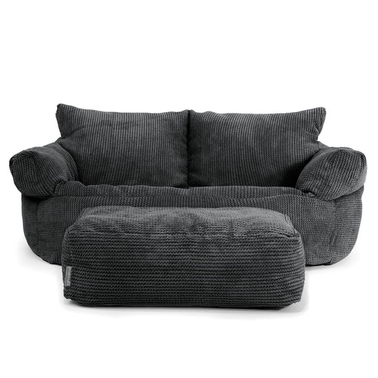 Joséphine Canapé Pouf - Pompon Noir 02