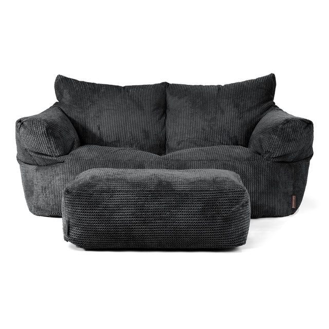 Joséphine Canapé Pouf - Pompon Noir 02
