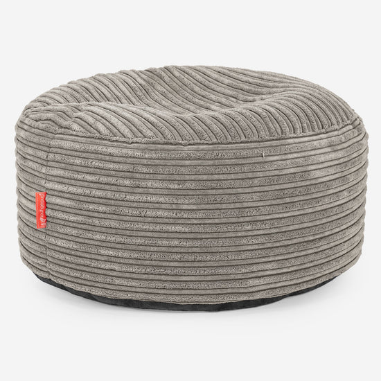 Pouf Ottoman avec Plateau - Côtelé Vison 03