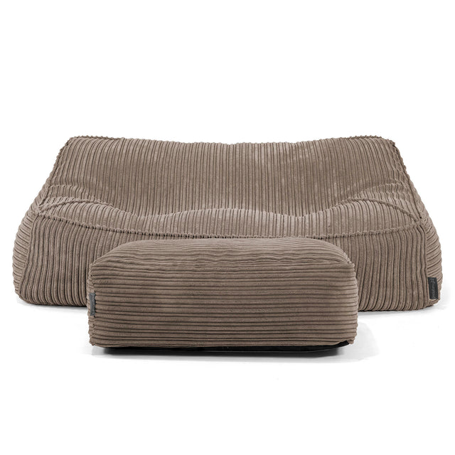 Le Canapé Pouf Doudou - Côtelé Grège 02