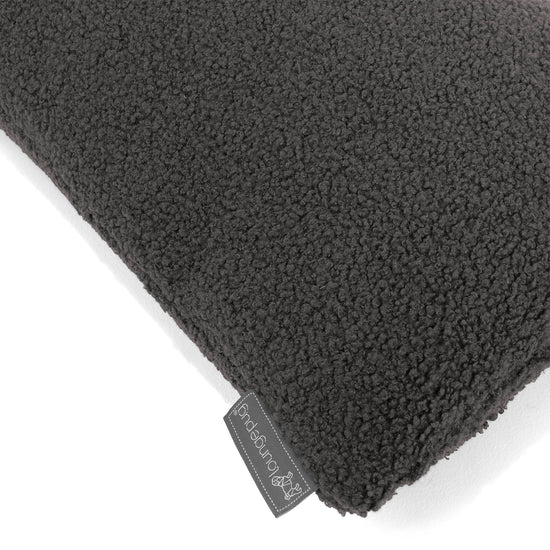 Housse de Coussin Rectangulaire Géant 40 x 70cm - Bouclé Anthracite 02