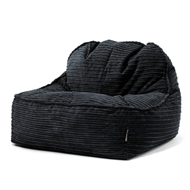 Le Pouf Doudou 2.0 - Côtelé Noir 01