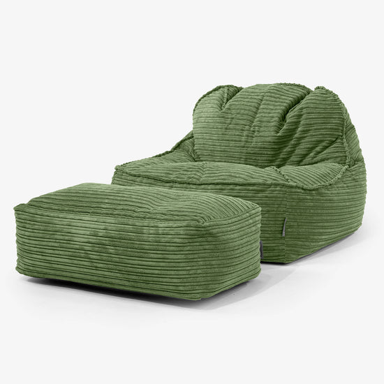 Le Pouf Doudou 2.0 - Côtelé Vert Forêt 02