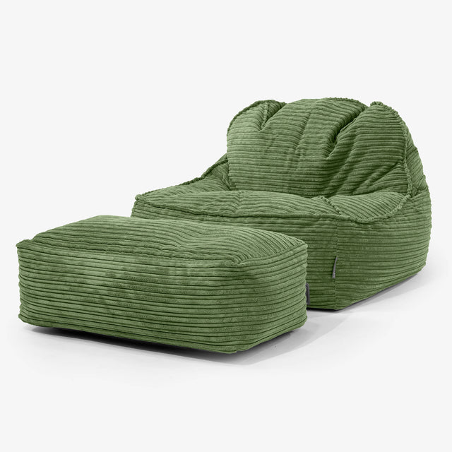 Le Pouf Doudou 2.0 - Côtelé Vert Forêt 02