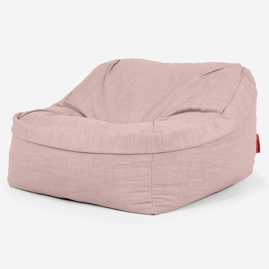Le Pouf Doudou - Aspect Lin Rose 01