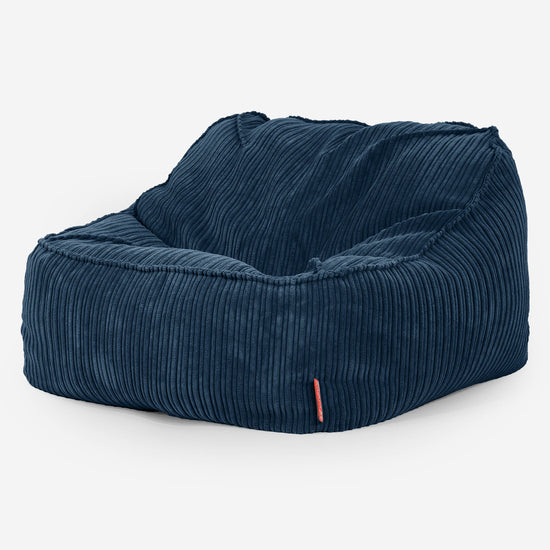 Le Pouf Doudou - Côtelé Bleu Marine 01