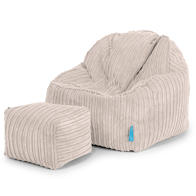 Le Pouf Enfant Doudou 2-6 ans - Côtelé Ivoire 03