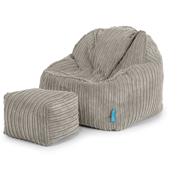 Le Pouf Enfant Doudou 2-6 ans - Côtelé Vison 03
