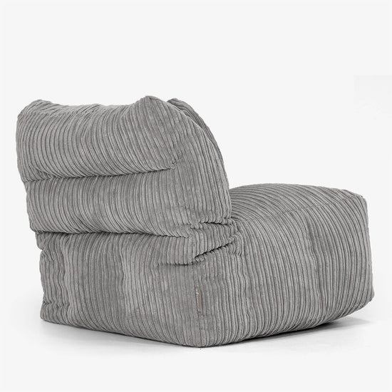 Modulaire Canapé Pouf, Élément Angle Droit - Côtelé Anthracite 03