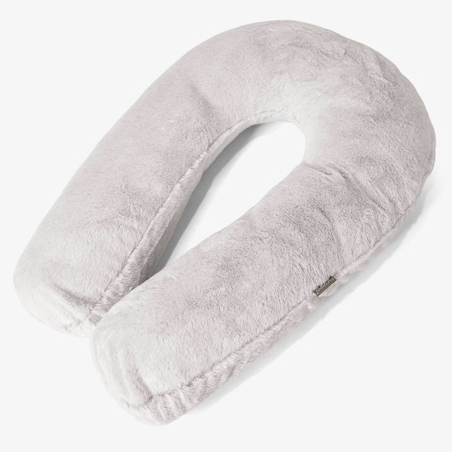 Oreiller Câlin - Fausse Fourrure Lapin Gris clair 01