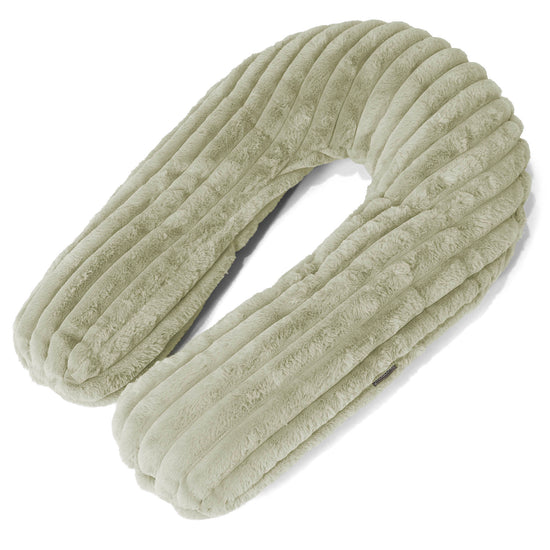 Oreiller Câlin - Velours Côtelé Ultra Pelucheux Vert Sauge 01
