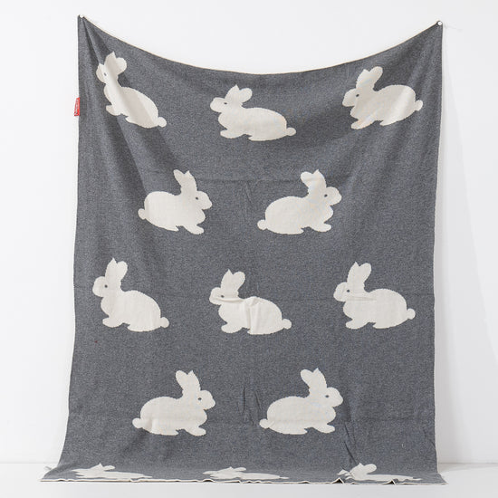 Couverture / Plaid Enfant - Tricoté Lapin 02