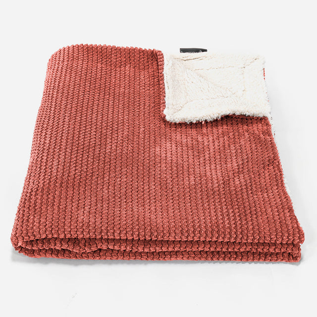 Plaid / Couverture Sherpa - Pompon Citrouille 02