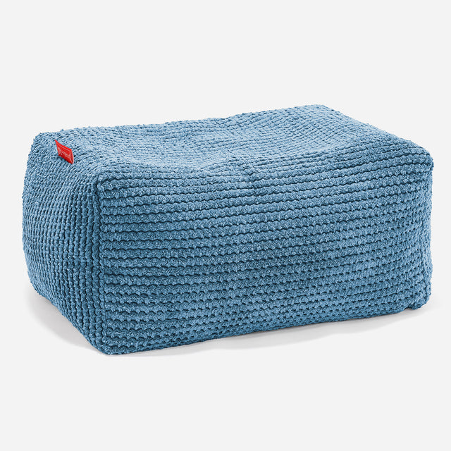 Petit Repose Pied - Pompon Bleu Ciel 01